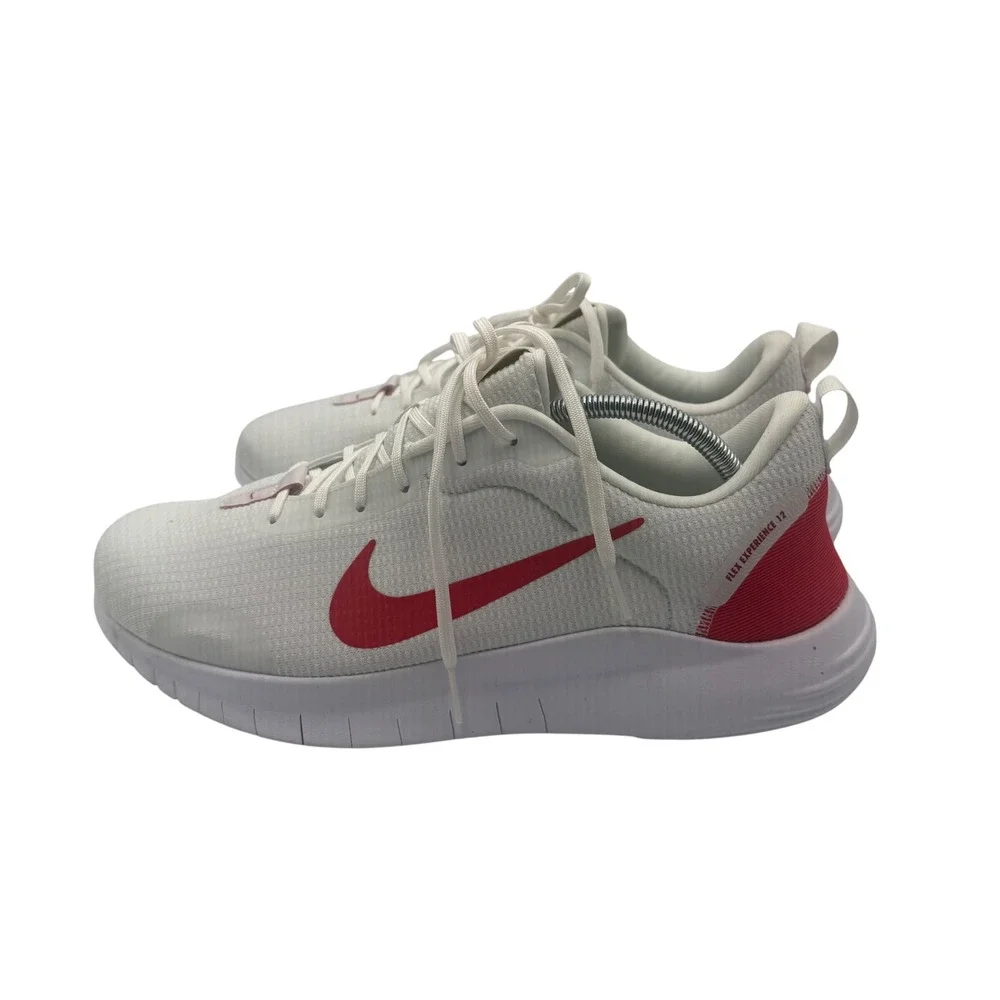 Nike Flex Experience 12 Men's Running Shoes White Red Size 12 Wide DV0744-102